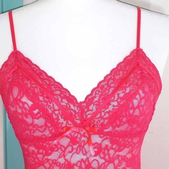 Victoria's Secret Neon Pink Lace Slip Size M. - Picture 5 of 12